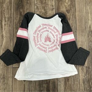 Disney Raglan Shirt - Dark Grey, White, and Pink